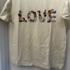 Peanuts Cream Short-Sleeve LOVE Graphic Tee